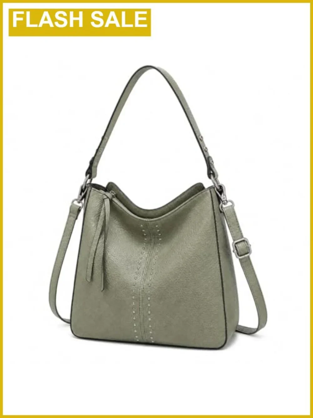 Chic Hobo Bag for Women PU Leather Crossbody Shoulder Purse Large Capacity